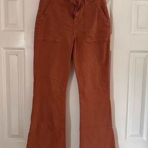 Knox Rose Brown Flare Wide Leg Jeans